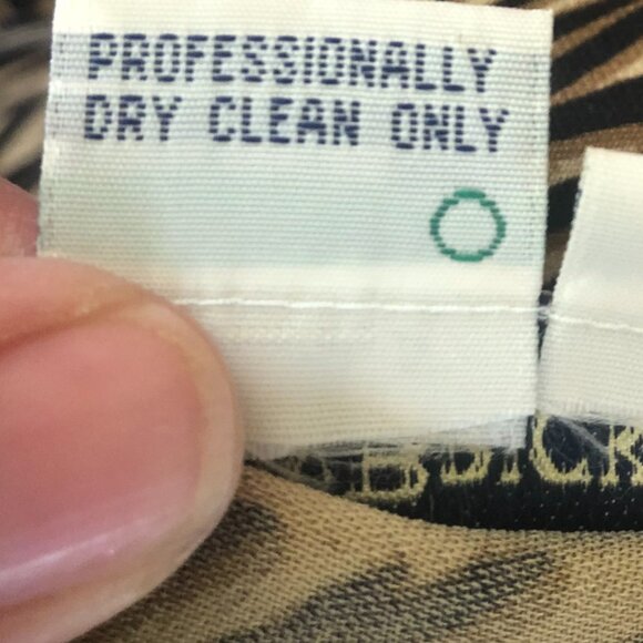 Barry Bricken Silk Blend Shirt XL Brown Black Animal Print Button Up Top - Picture 10 of 10